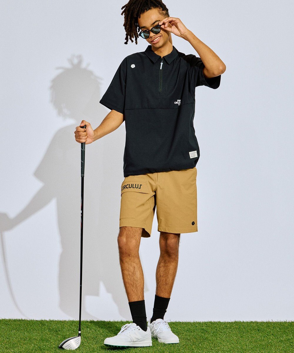 PW CIRCULUS 【虫よけ加工】【MEN】サークルロゴ ミドルソックス  ゴルフ 