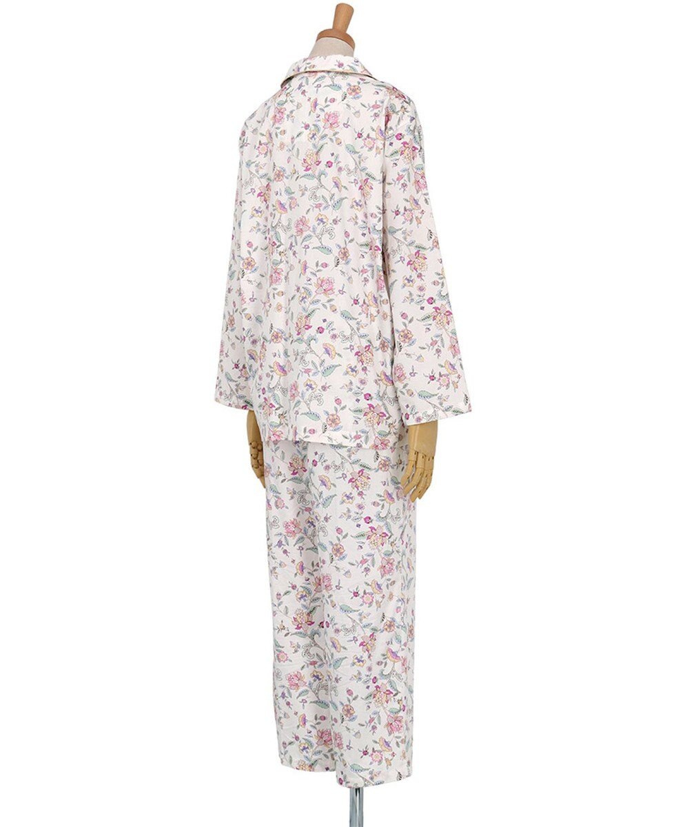 WACOAL ワコール_リラックス＆スリープ パジャマ 綿100%(本体) サテン 長袖 長ズボン ミントン レディース NDX555 /ワコール 