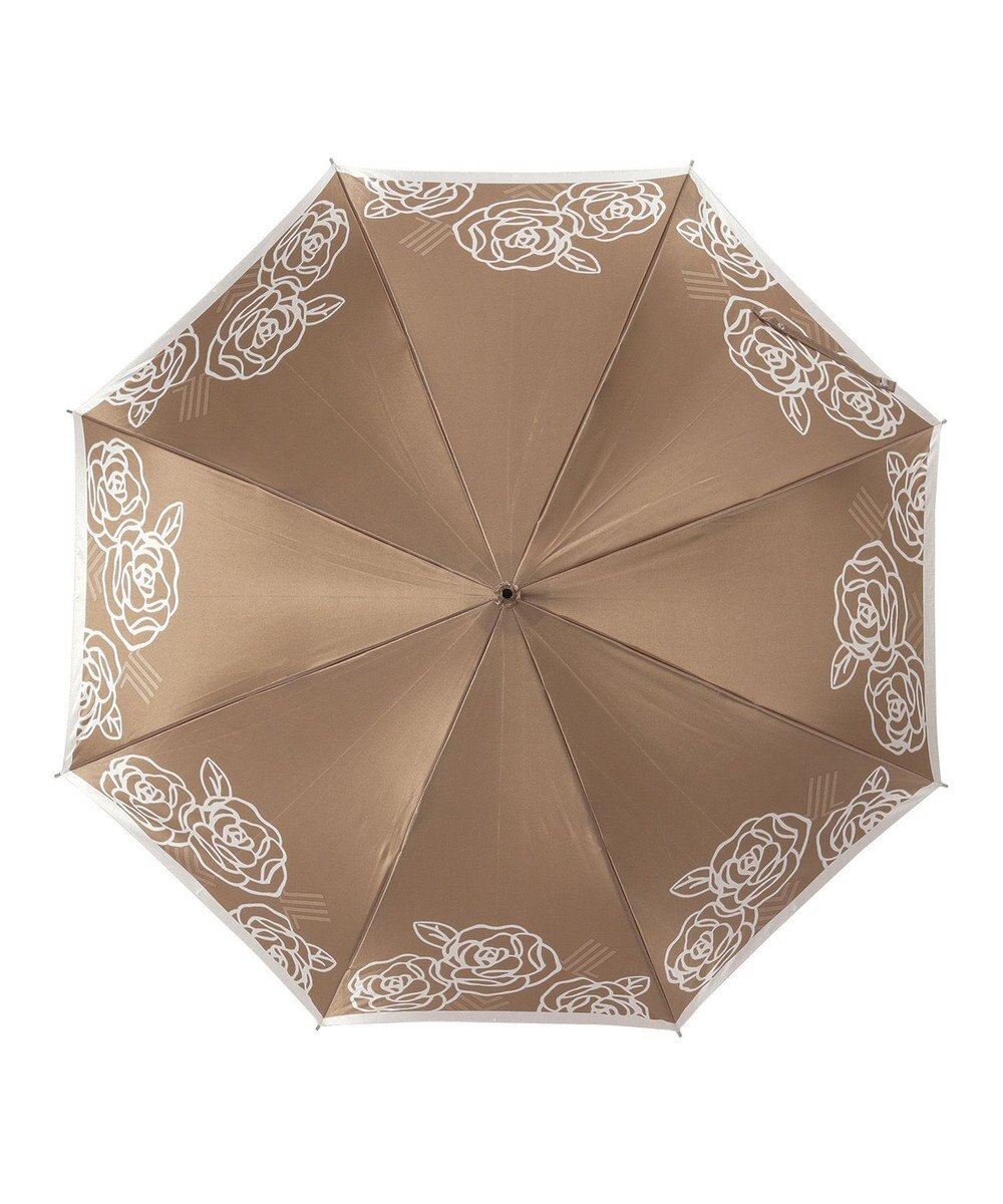 MOONBAT LANVIN COLLECTION 長傘 ローズ サテンプリント ジャンプ 耐風 