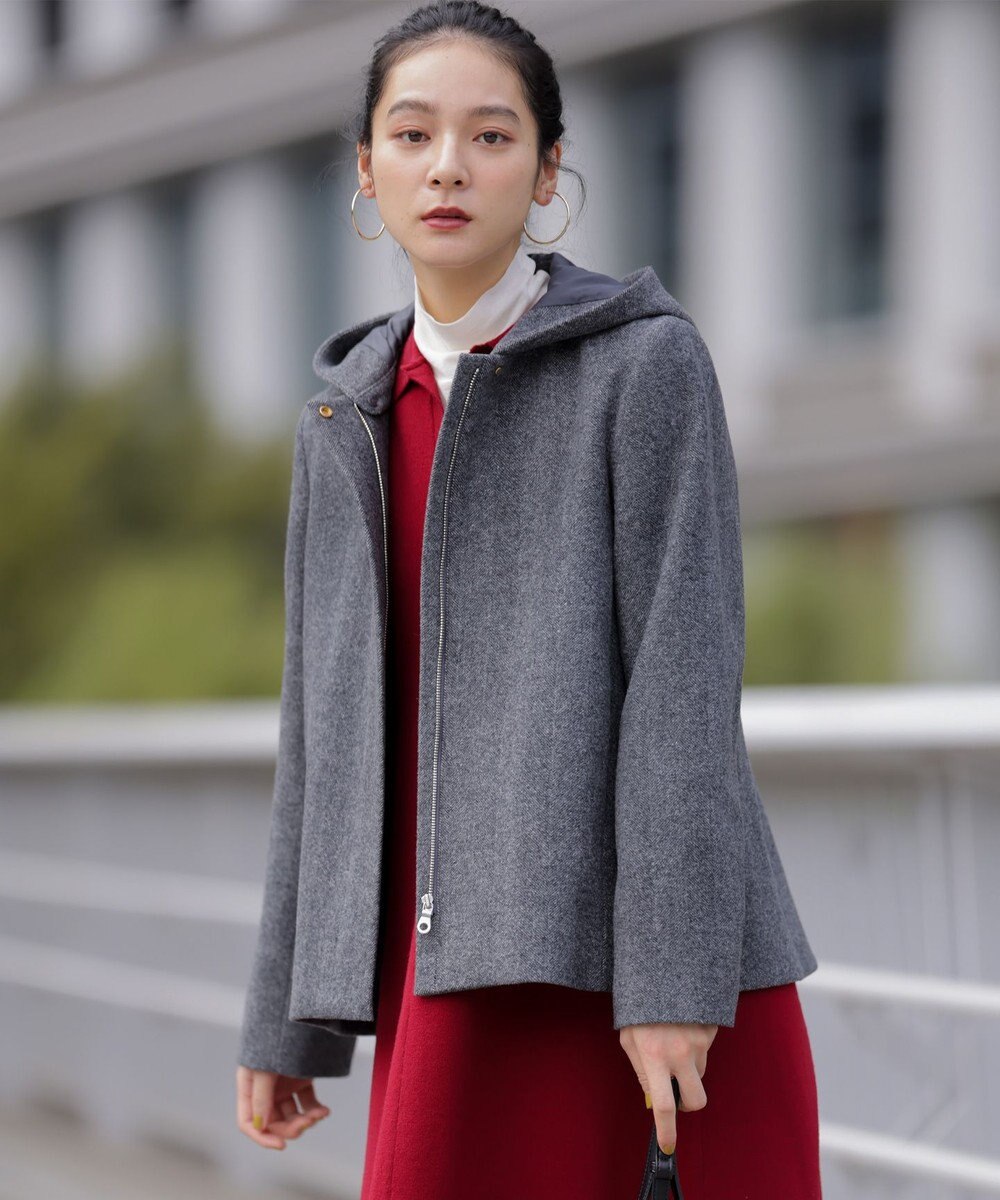 組曲 L ウールモッサ ショートコート 