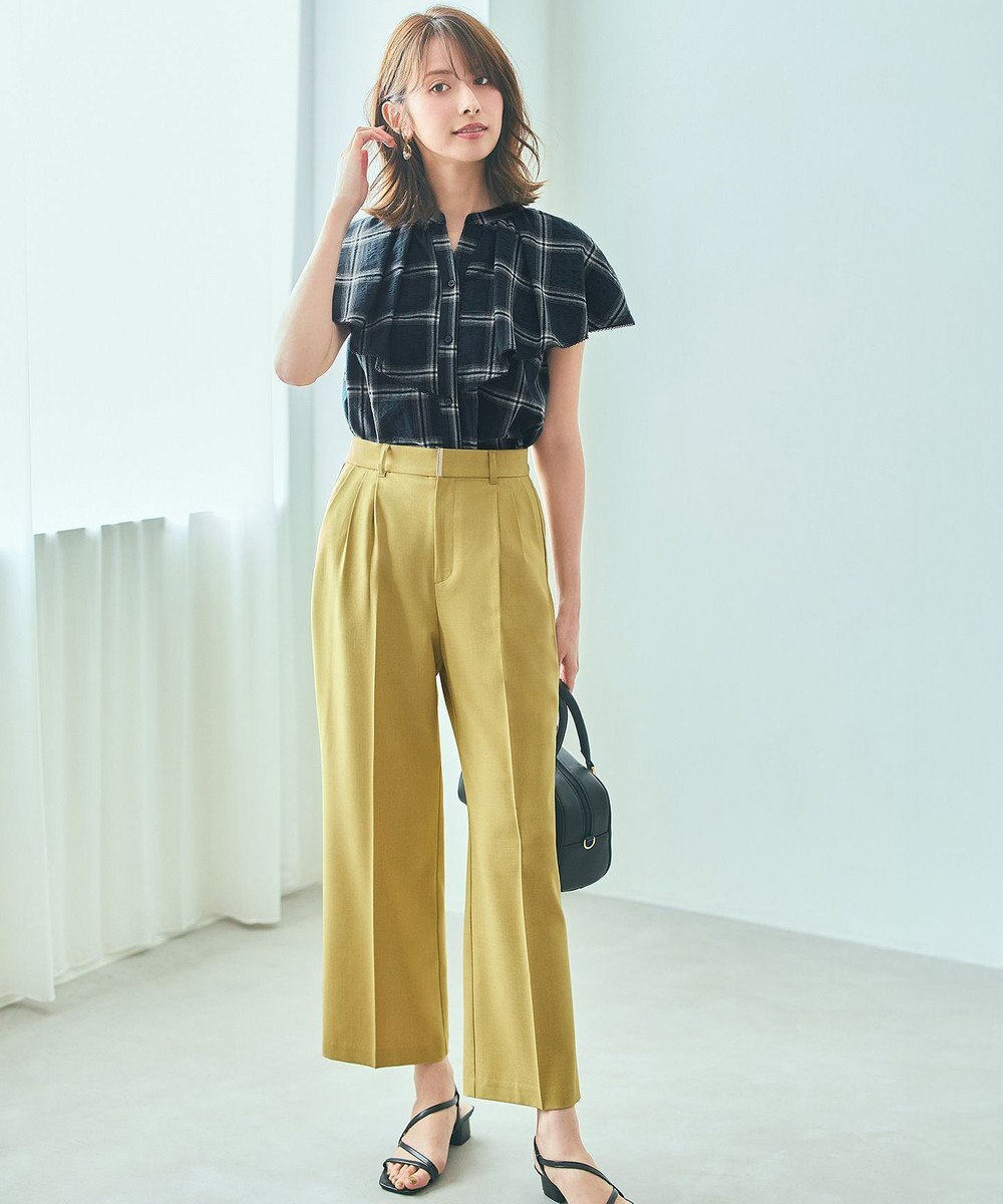 ANY SIS S ウーステッドエステル ワイドパンツ 