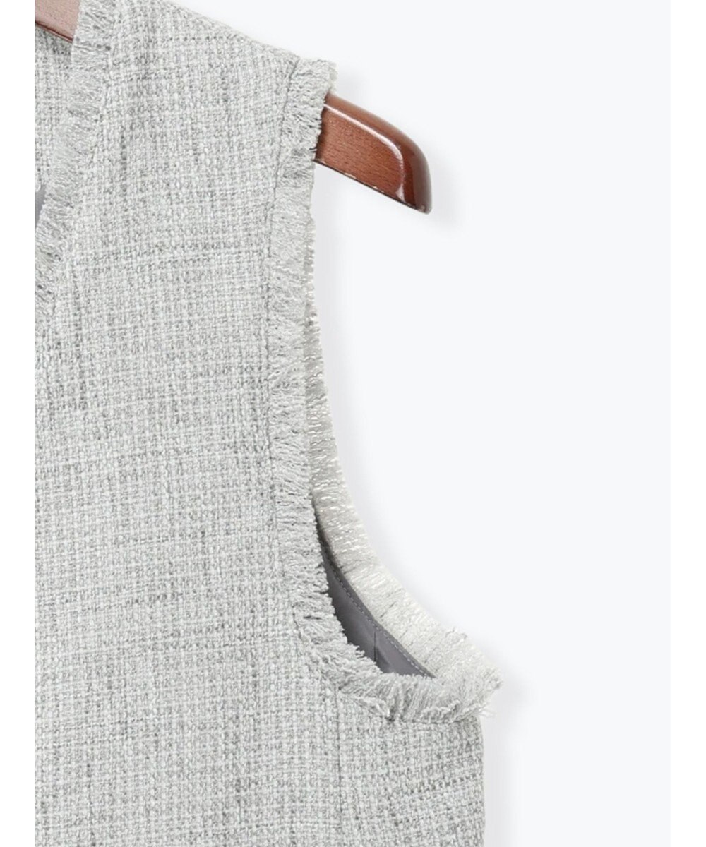 Te chichi 【セレモニーアイテム】ツイードVネックジレ 