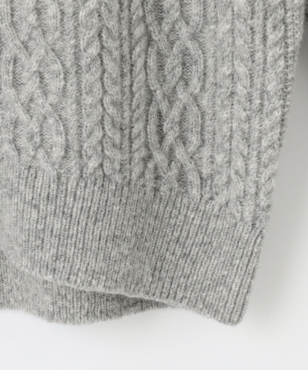 自由区 アランパターン Vネックニット 