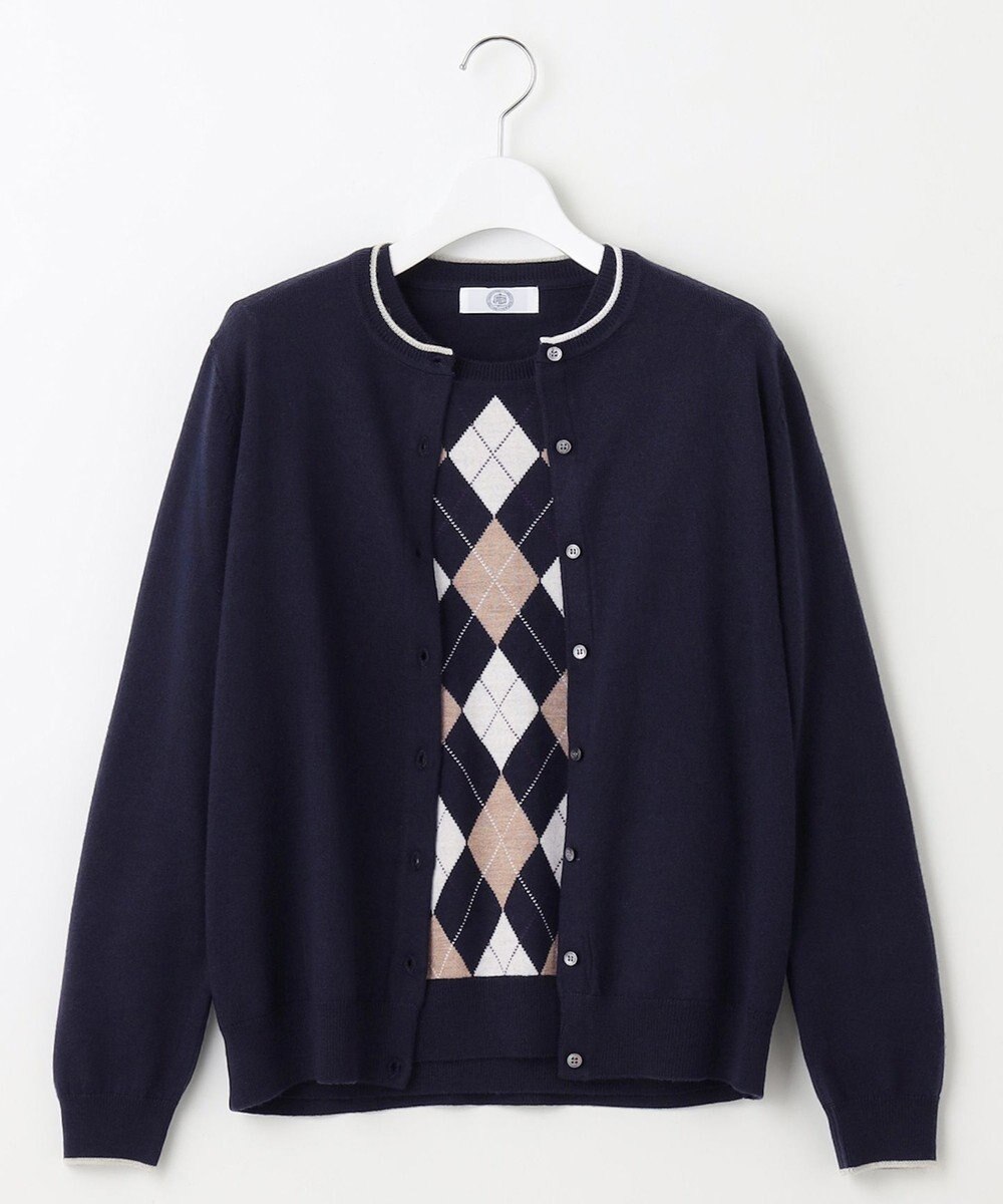 J.PRESS LADIES 【WEB限定カラーあり・洗える】アーガイルツイン ニット 