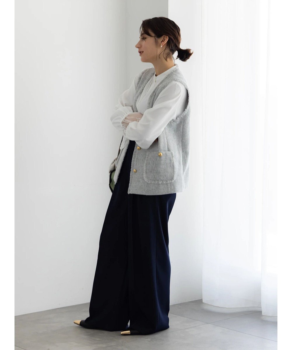 Te chichi 【セレモニーアイテム】ツイードVネックジレ 