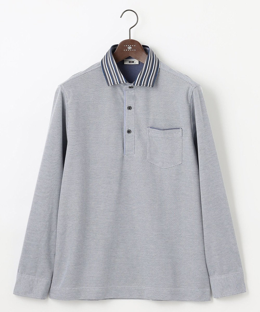 JOSEPH ABBOUD 【消臭などの高機能】オーガニックコットン ダディ 長袖 ポロシャツ 