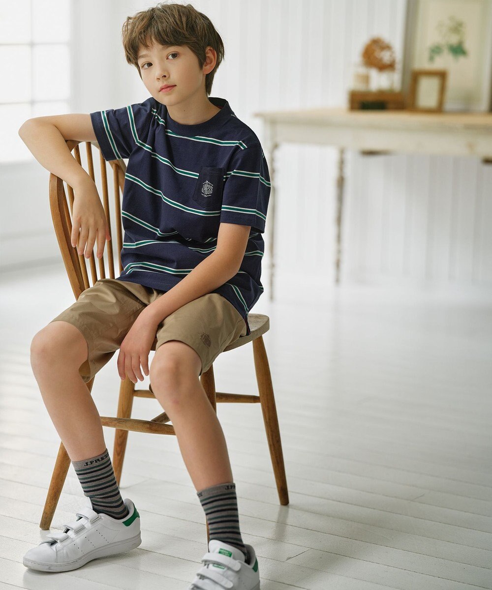 J.PRESS KIDS 【100-130㎝】マルチボーダー 半袖Ｔシャツ 