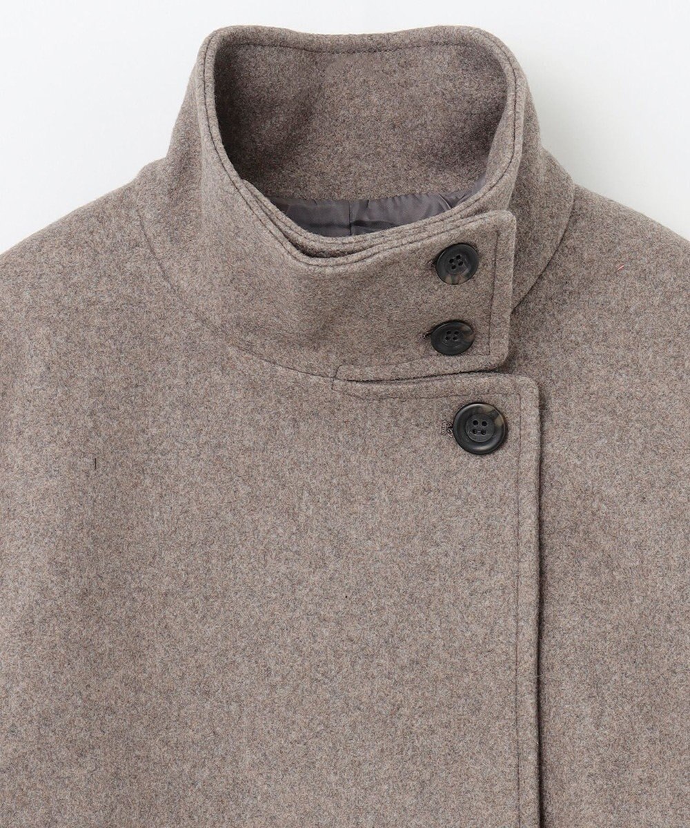 ANY スタンドカラーコクーンシルエットコート 