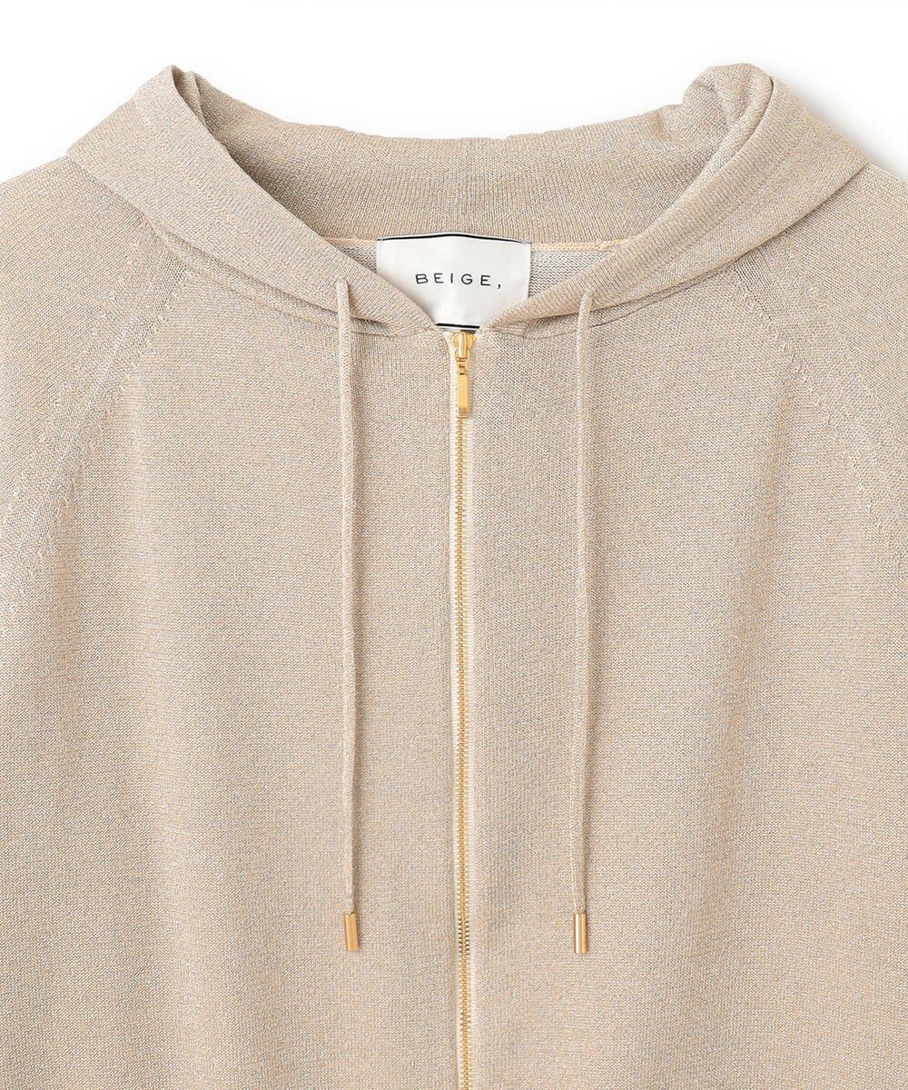 BEIGE， 【S-size】JUSSIEU / ラメ ニットパーカー 