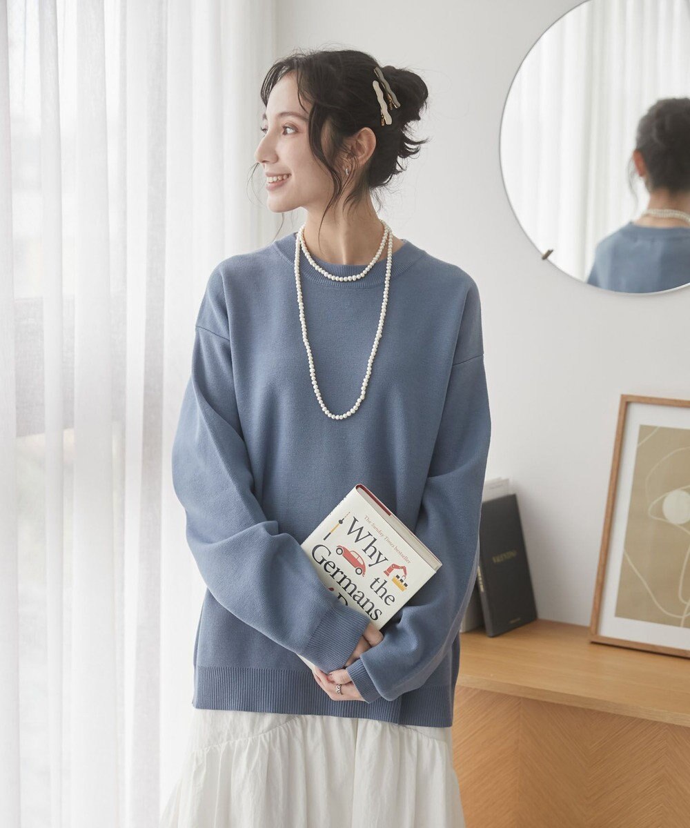 WEGO 【ユニセックス着用ITEM/MLサイズ展開】ミラノリブクルーネックプルオーバー 