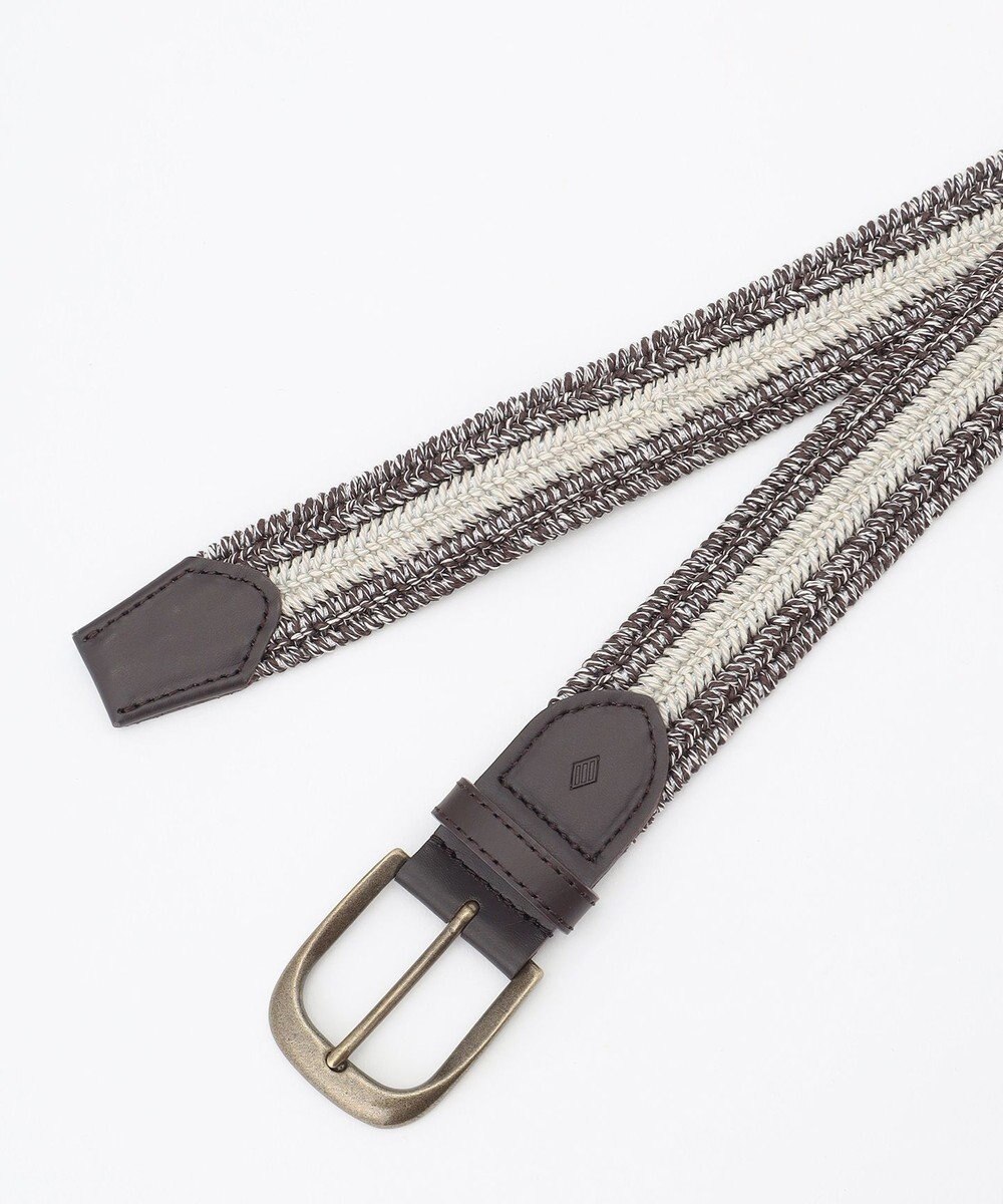 JOSEPH ABBOUD 【イタリア素材・ストレッチ・日本製】メランジメッシュストレッチバイカラー ベルト 