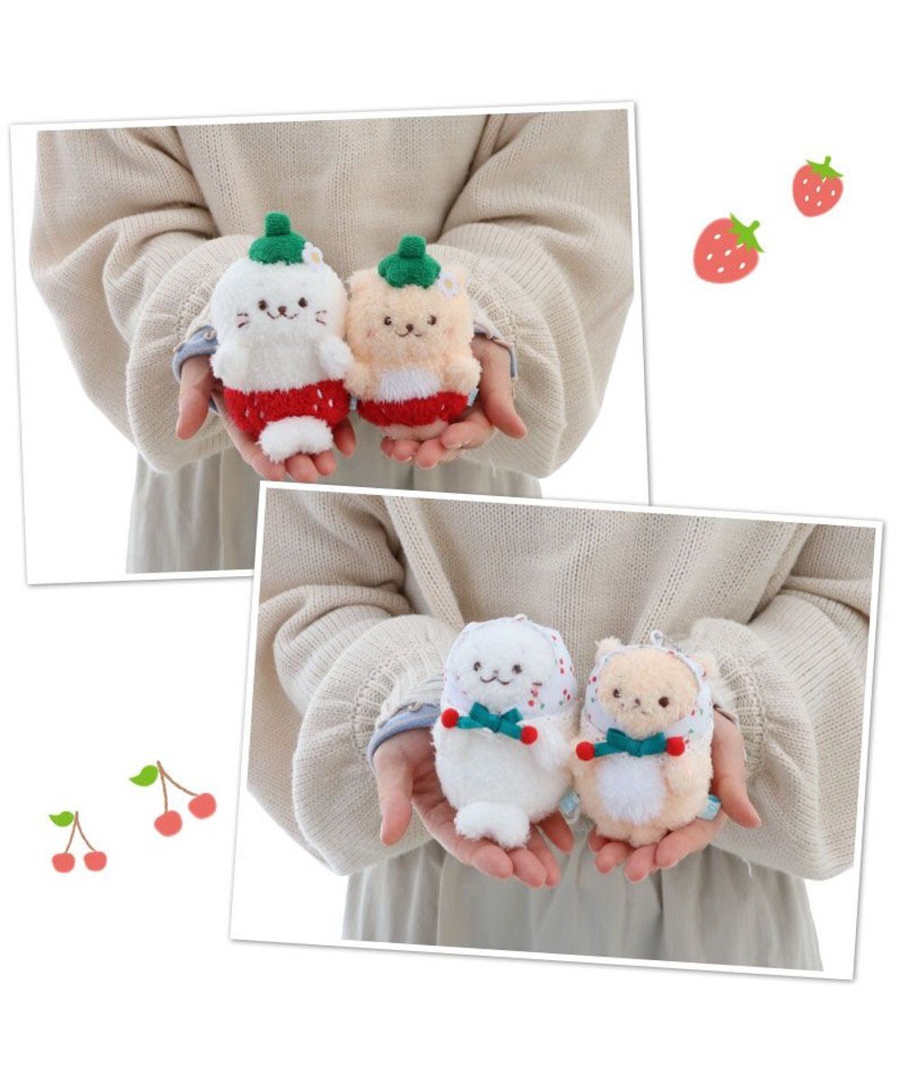 Mother garden しろたん  マスコットキーホルダー 《ピュアさくらんぼ》 