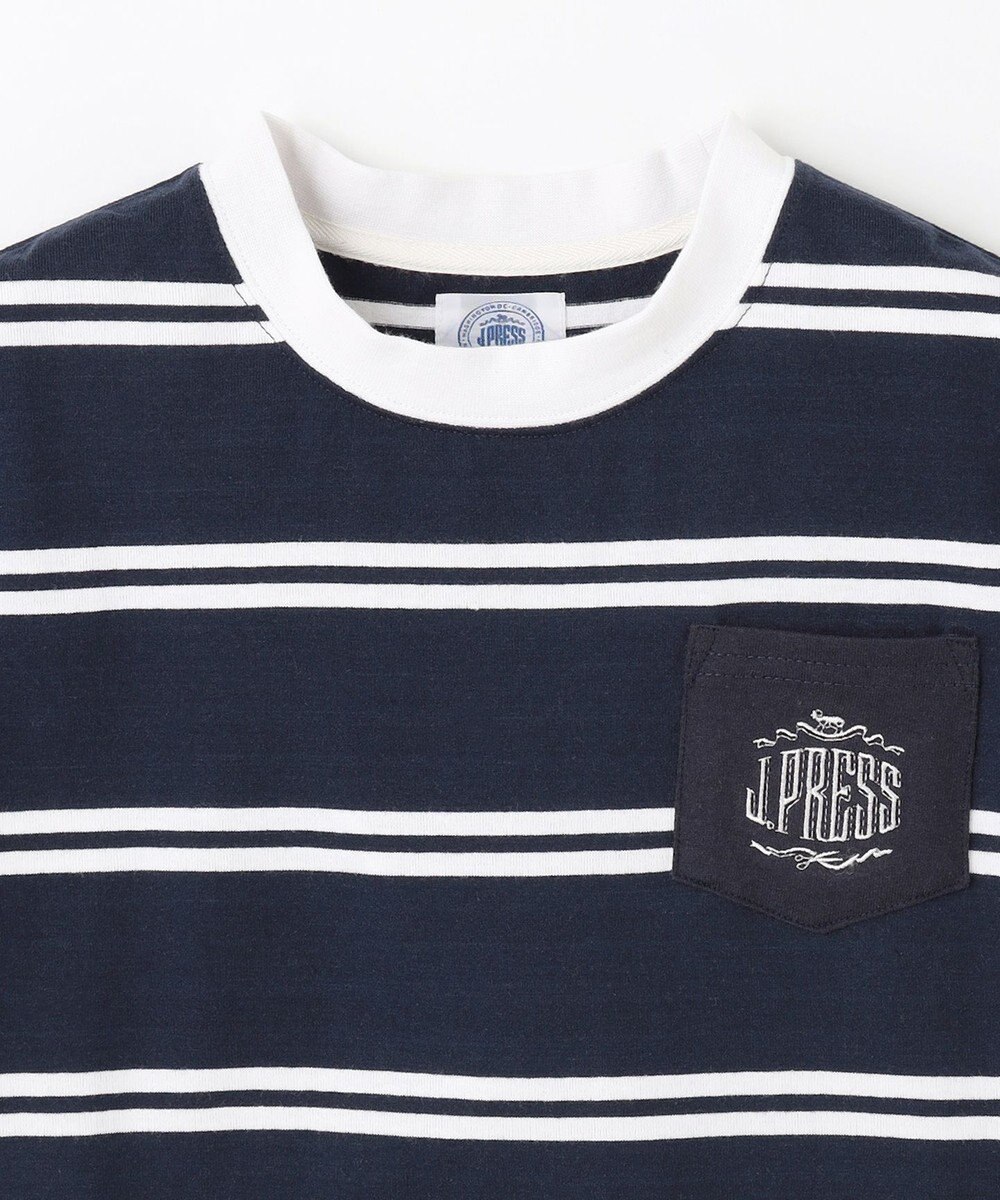 J.PRESS KIDS 【110-130cm】ハウス刺繍ボーダー Ｔシャツ 