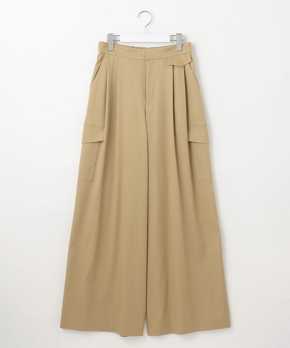 自由区 L 【カタログ掲載・接触冷感・UVカット・洗える】デニムライクボトムフレアワイド パンツ 