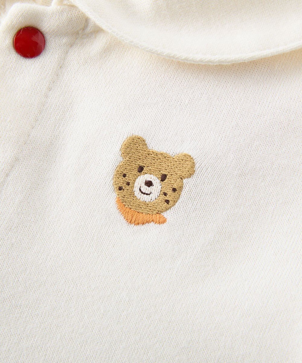 MIKI HOUSE HOT BISCUITS 【70-80cm】くま耳 セーラーカラー ショートオール 