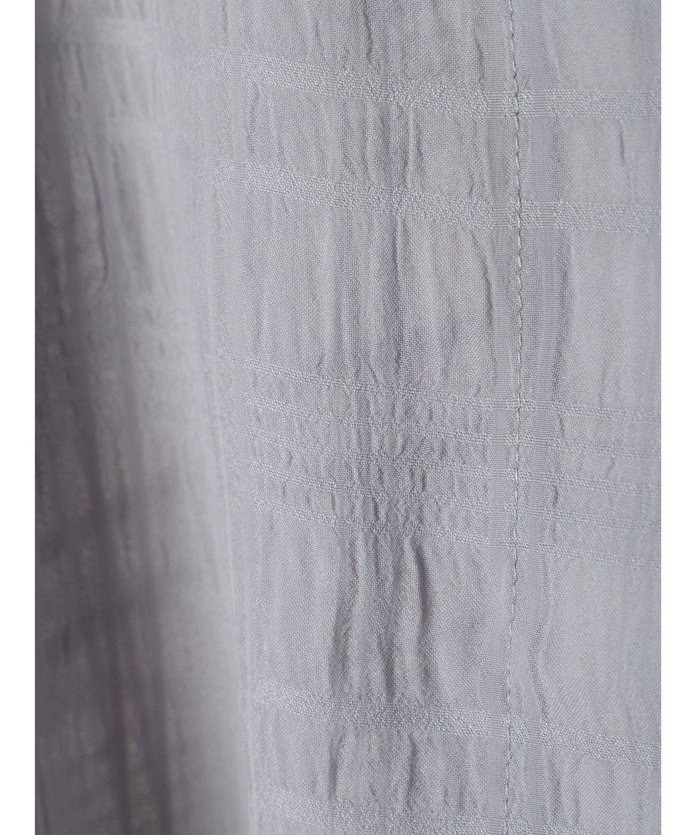 Green Parks シアーチェック開襟ブラウス 