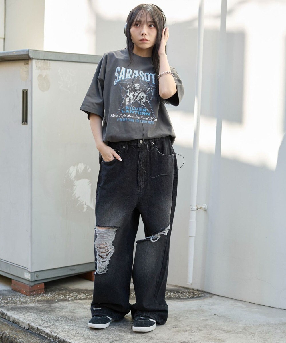 WEGO 【ユニセックス着用ITEM/SMLサイズ展開】ヴィンテージライクグラフィックT（SS） 