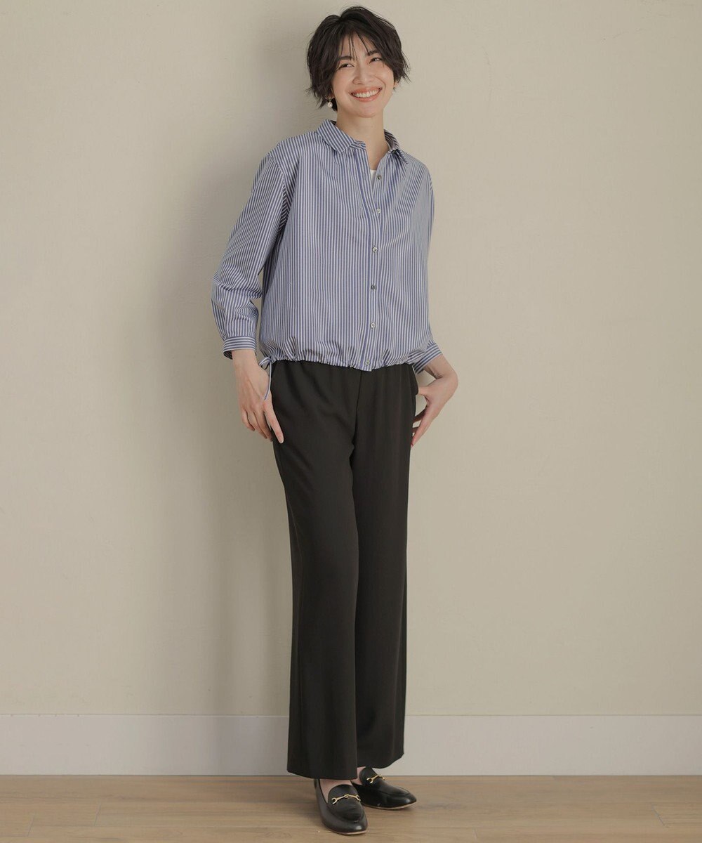 J.PRESS LADIES Jカミーチェストライプ シャツカラー カットソー 