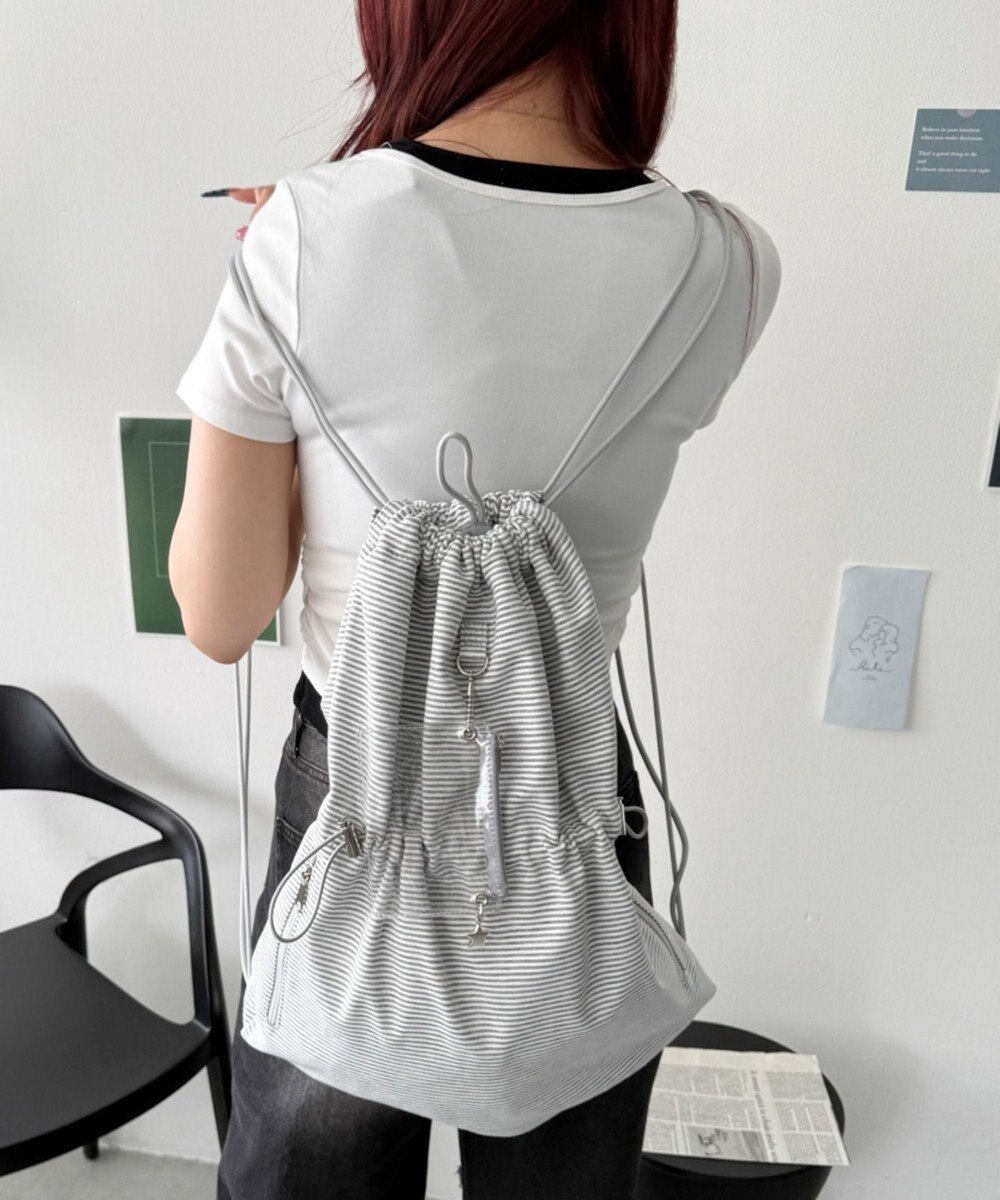 WEGO クリアポーチ付きナップサック 