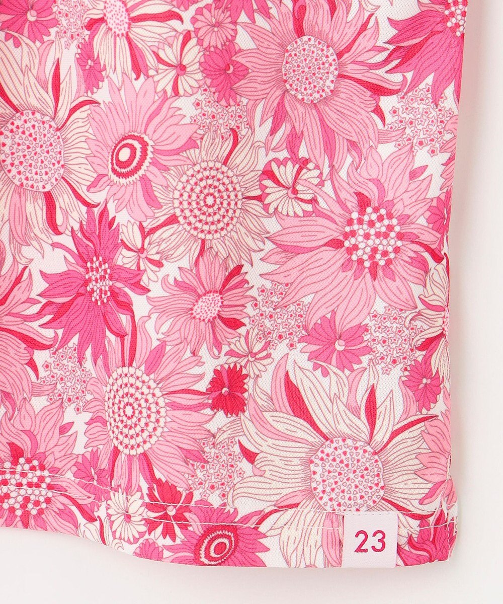 23区GOLF 【WOMEN】【UVケア/吸水速乾】スプリングフラワー柄 半袖ポロシャツ 