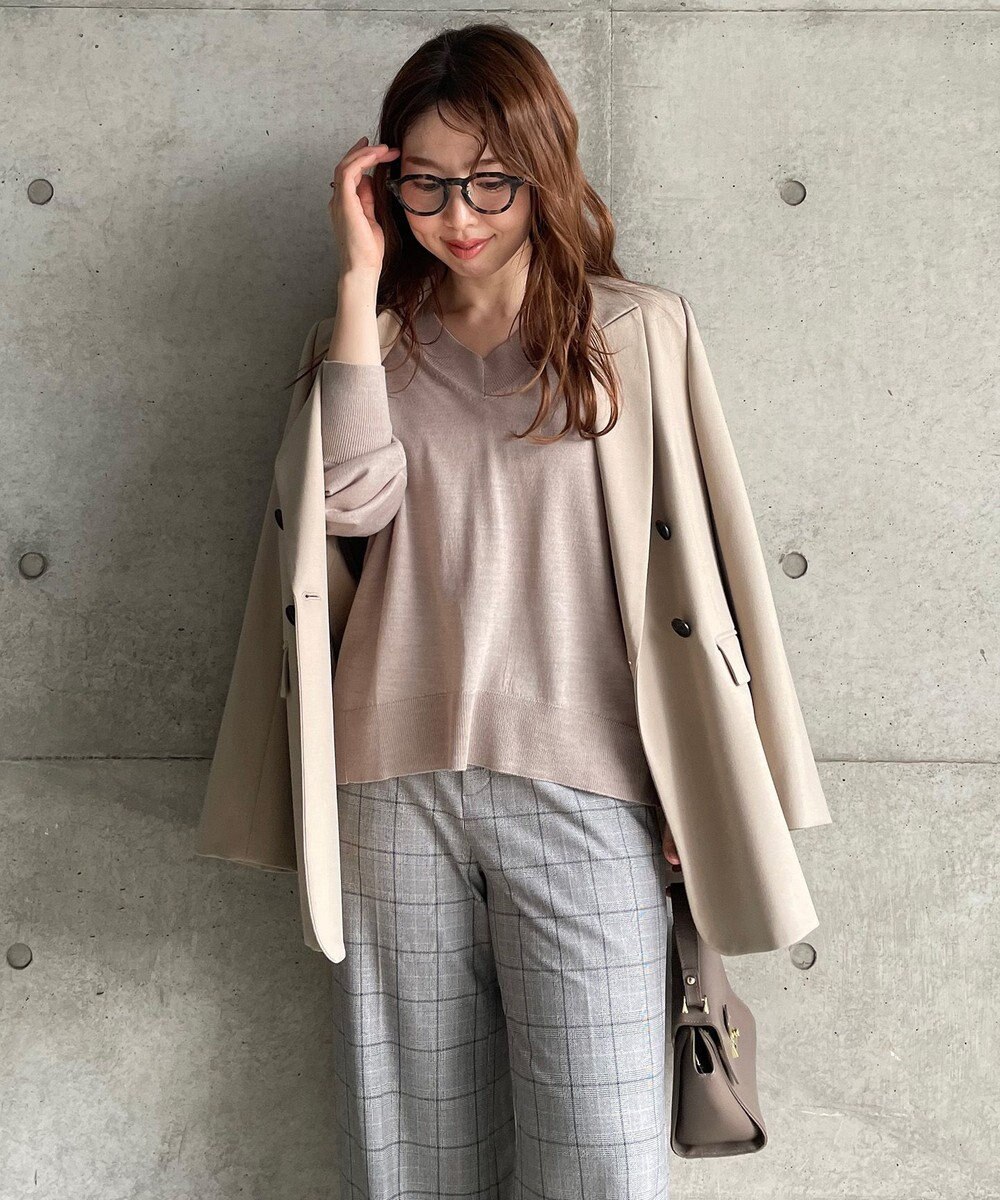 UNFILO ハイゲージウール Ｖネック 