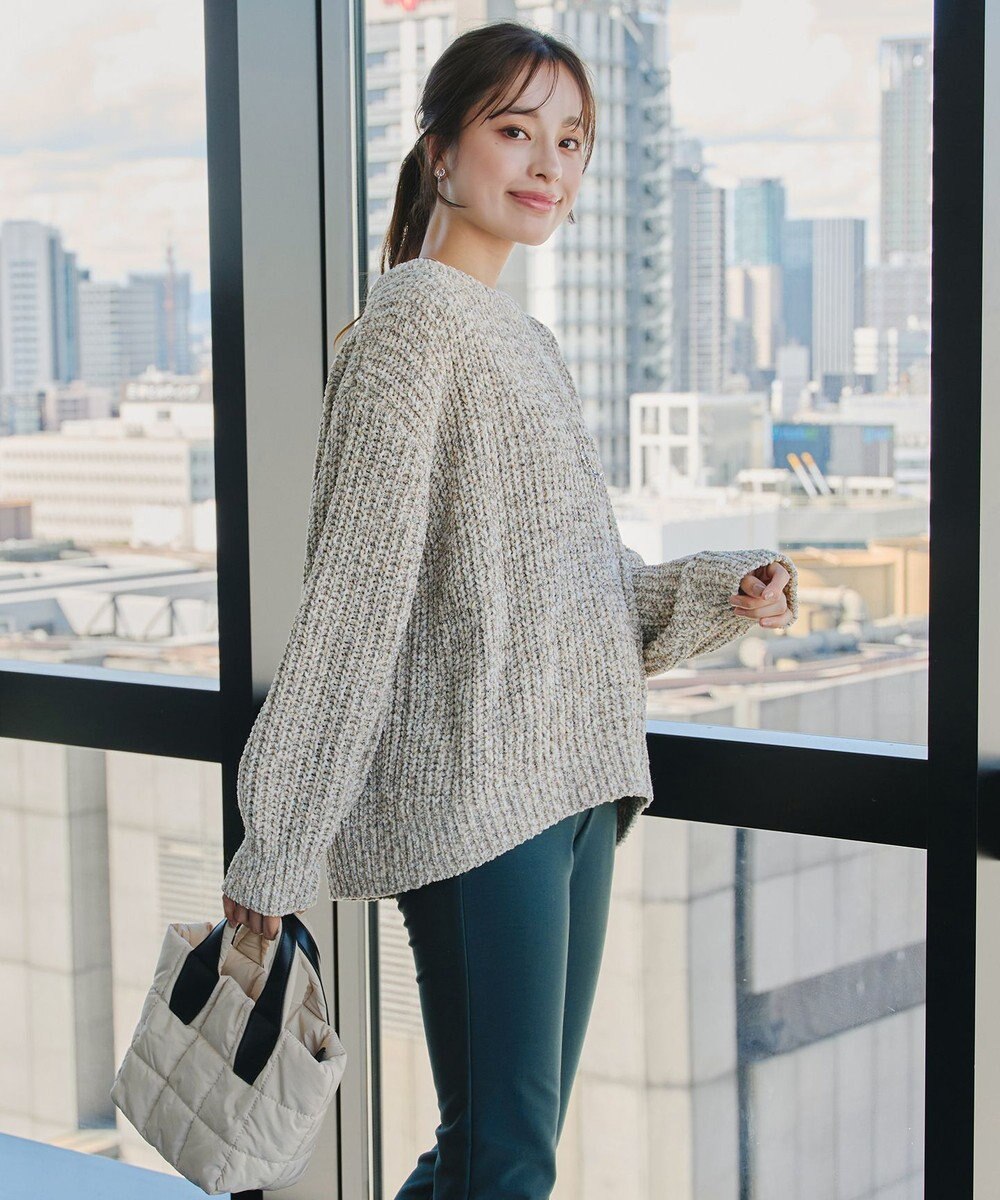 Tiaclasse 【洗える】MIXモールニットプルオーバー 