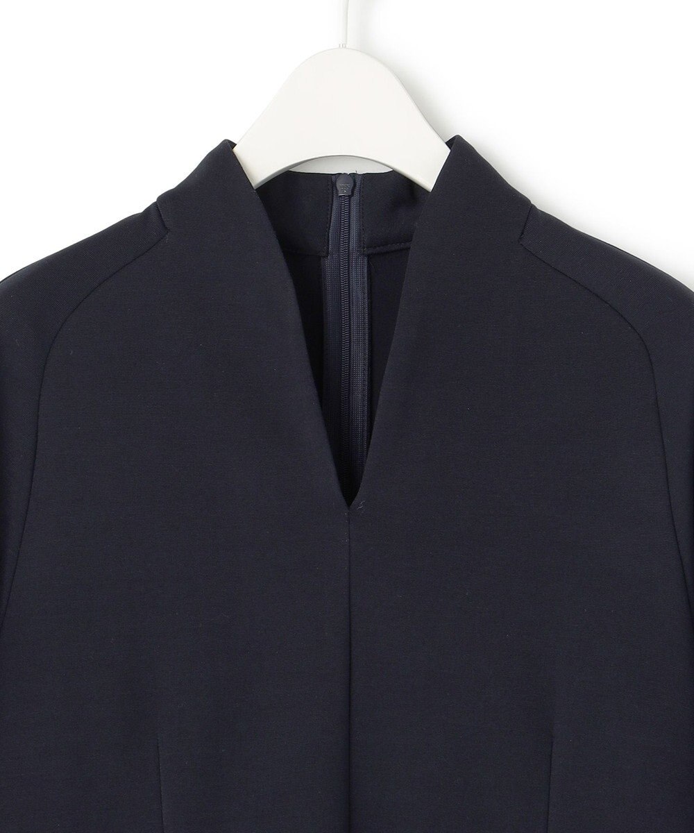 ICB L 【洗える】 レーヨンストレッチポンチ フレアワンピース 