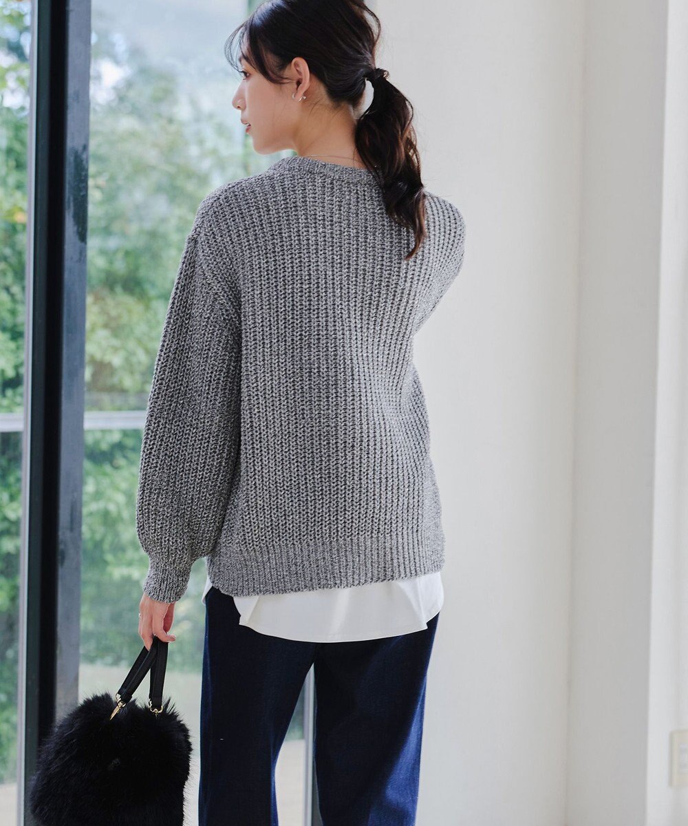 Tiaclasse 【洗える】MIXモールニットプルオーバー 