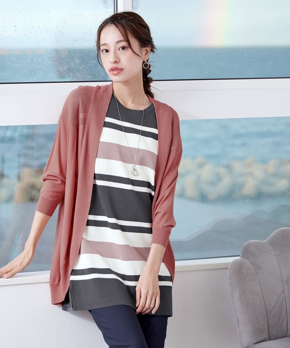 Tiaclasse L 【洗える】体型カバーも叶うドルマンニットカーディガン 