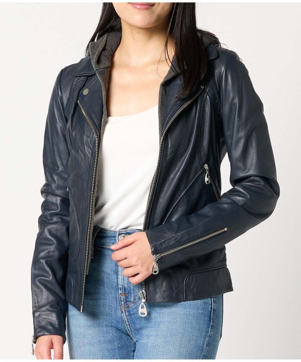 woadblue ＜DOMA＞HOODIE JACKET NAVY 