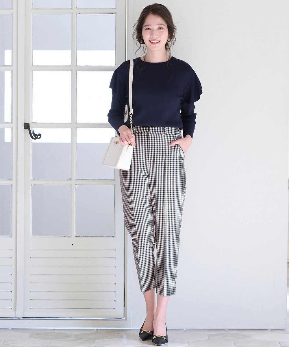 ANY SIS 【洗える】フレアディテール ニット 