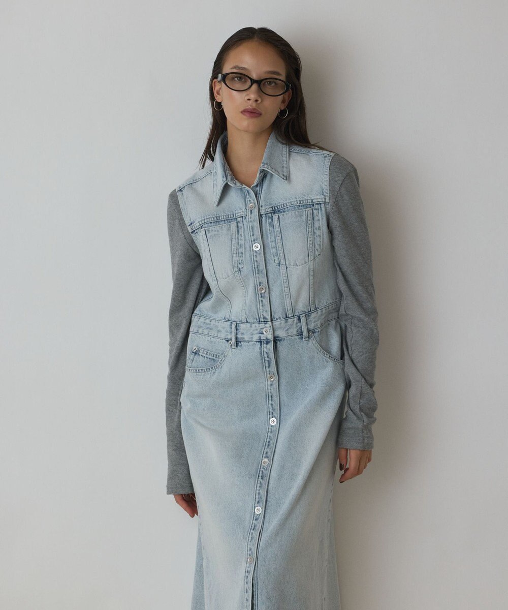 GRACE CONTINENTAL デニムロングジレワンピース 