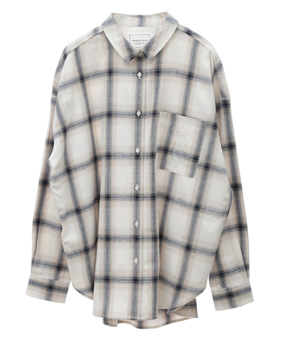 AMERICAN HOLIC バックタックチェックビエラシャツ 