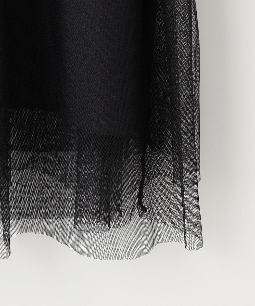 Feroux 【洗える】チュールコンビ プルオーバーニット 