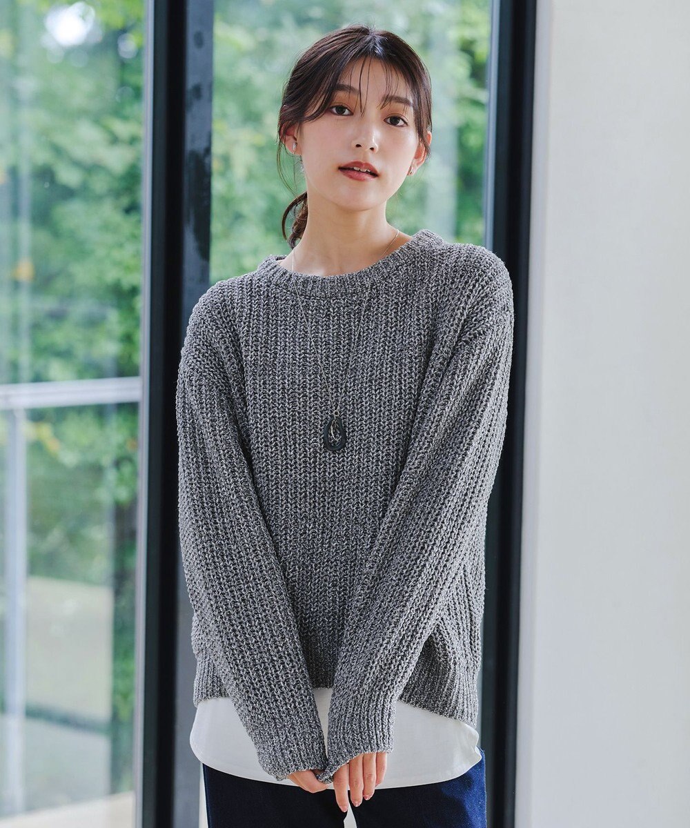Tiaclasse 【洗える】MIXモールニットプルオーバー 