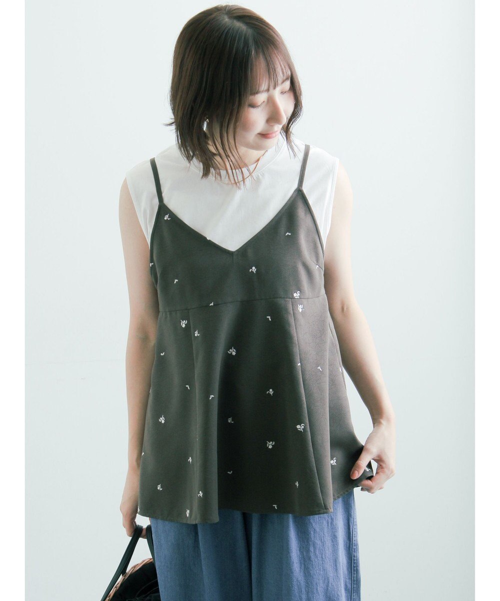 Te chichi 小花柄刺繍キャミチュニック 