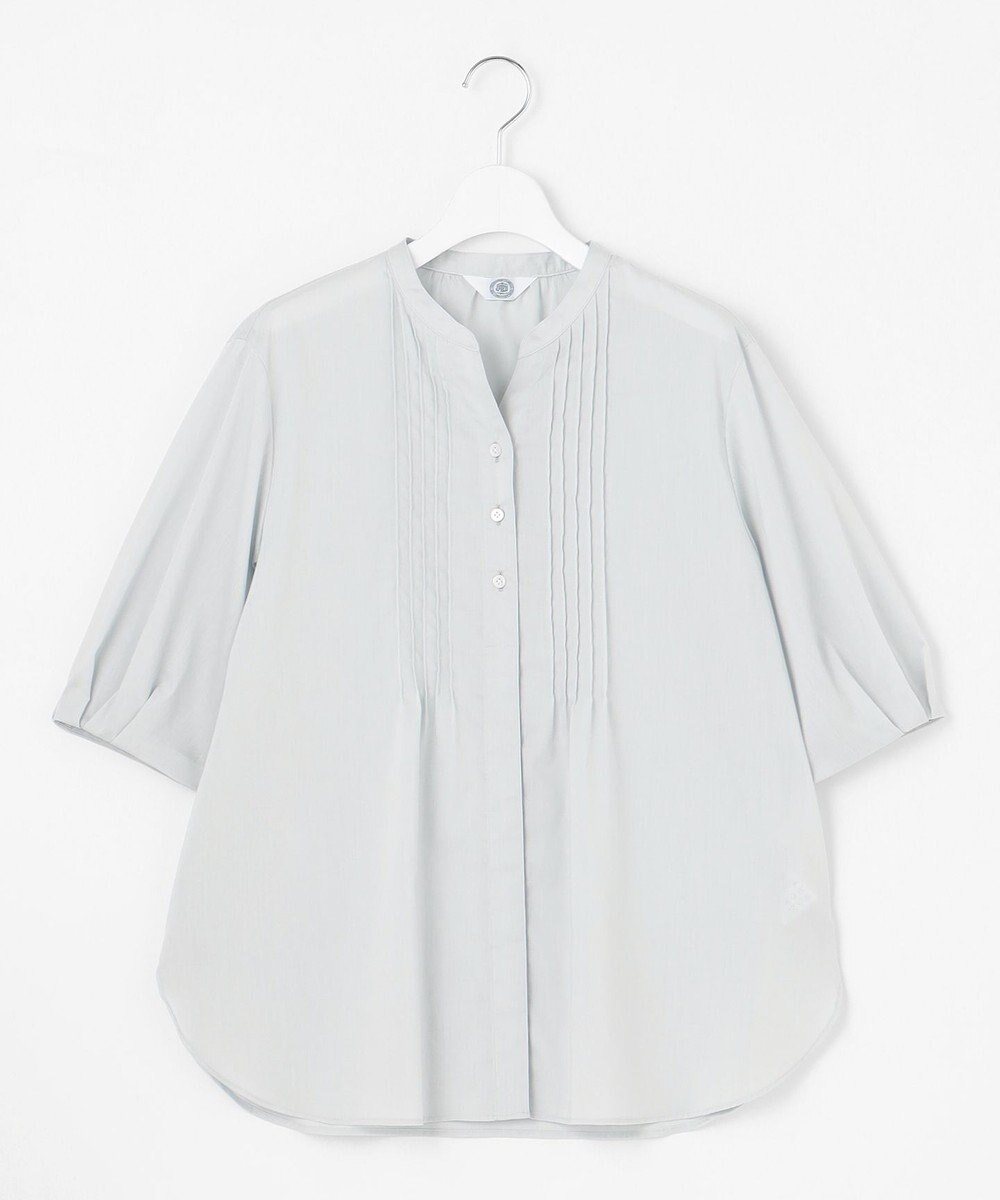 J.PRESS LADIES 【洗える】ラミーポプリン 前開き ブラウス 