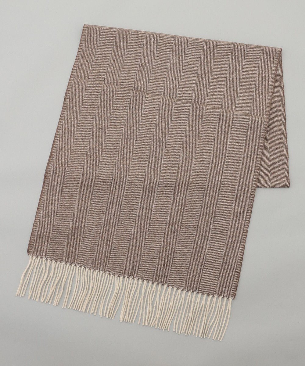 GOTAIRIKU 【カシミヤ100％】 幅広 マフラー_ヘリンボーン柄(40×180) 