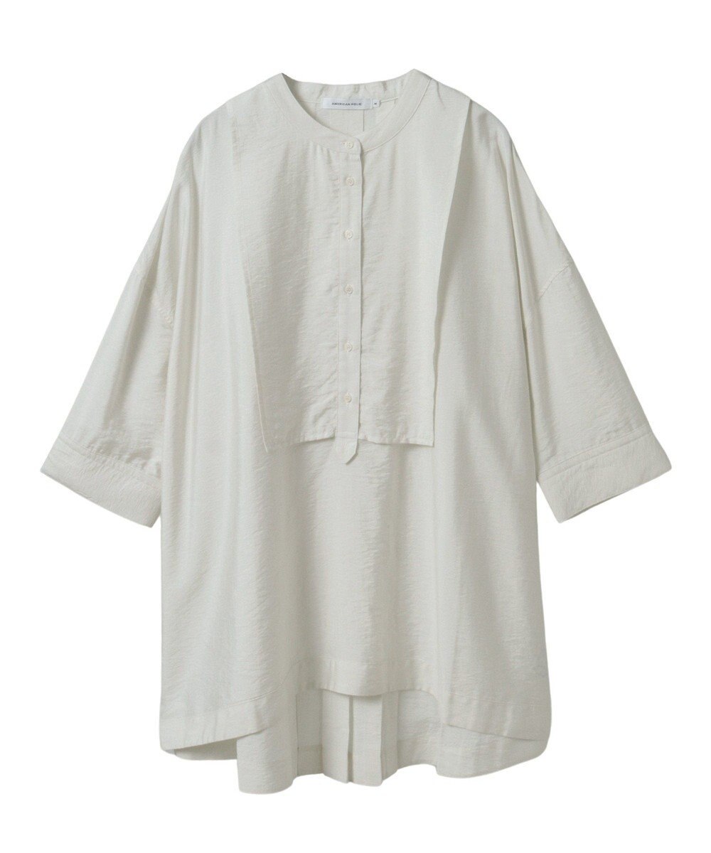 AMERICAN HOLIC 【WEB限定】接触冷感バンドカラーチュニック 