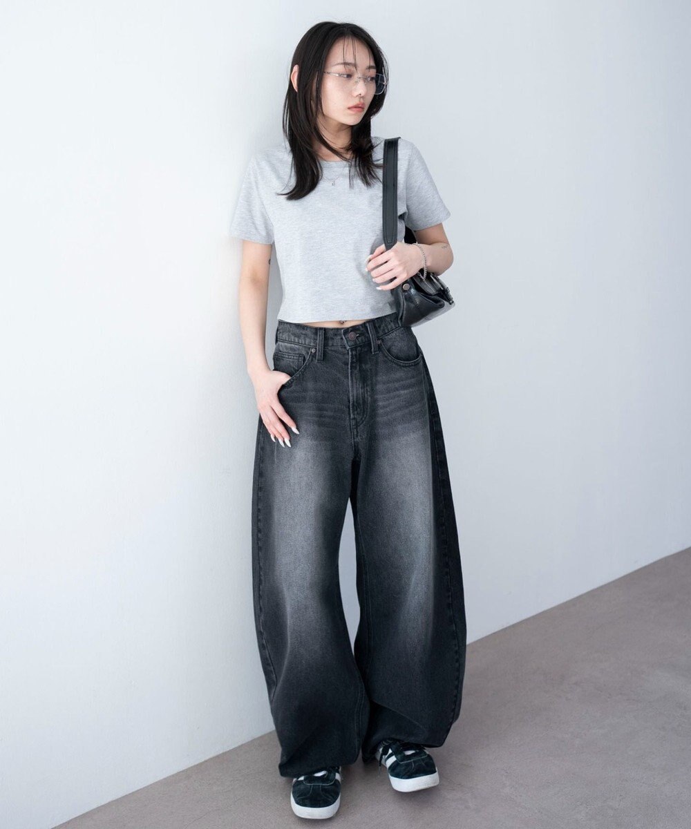 WEGO ワイドカーブデニムパンツ 