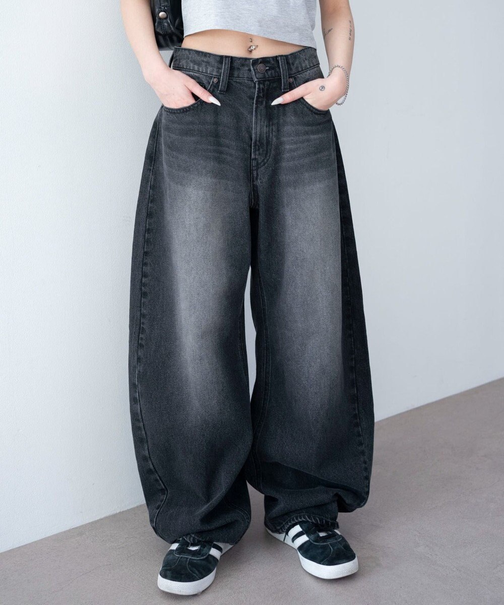 WEGO ワイドカーブデニムパンツ 