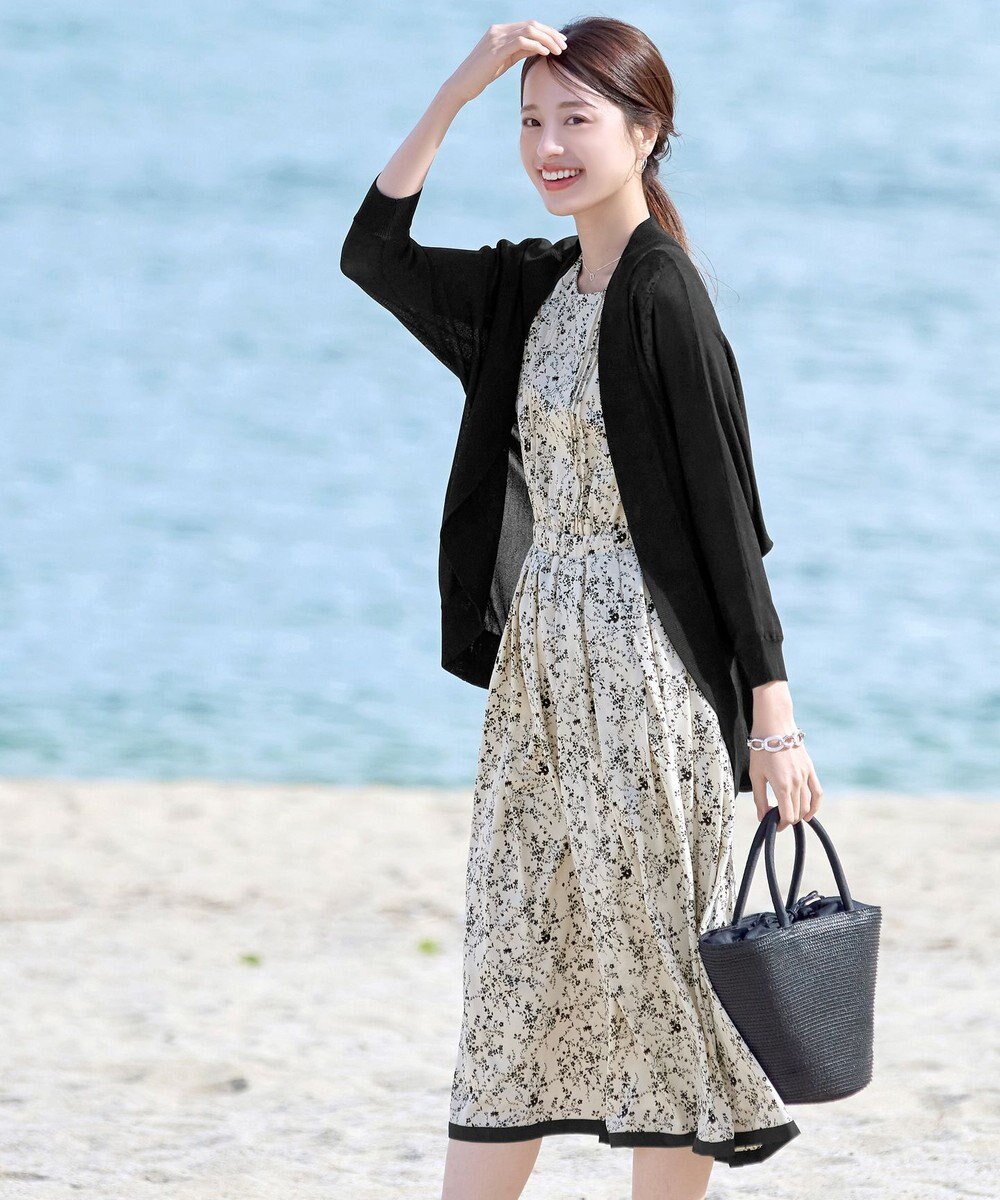 Tiaclasse L 【洗える】体型カバーも叶うドルマンニットカーディガン 