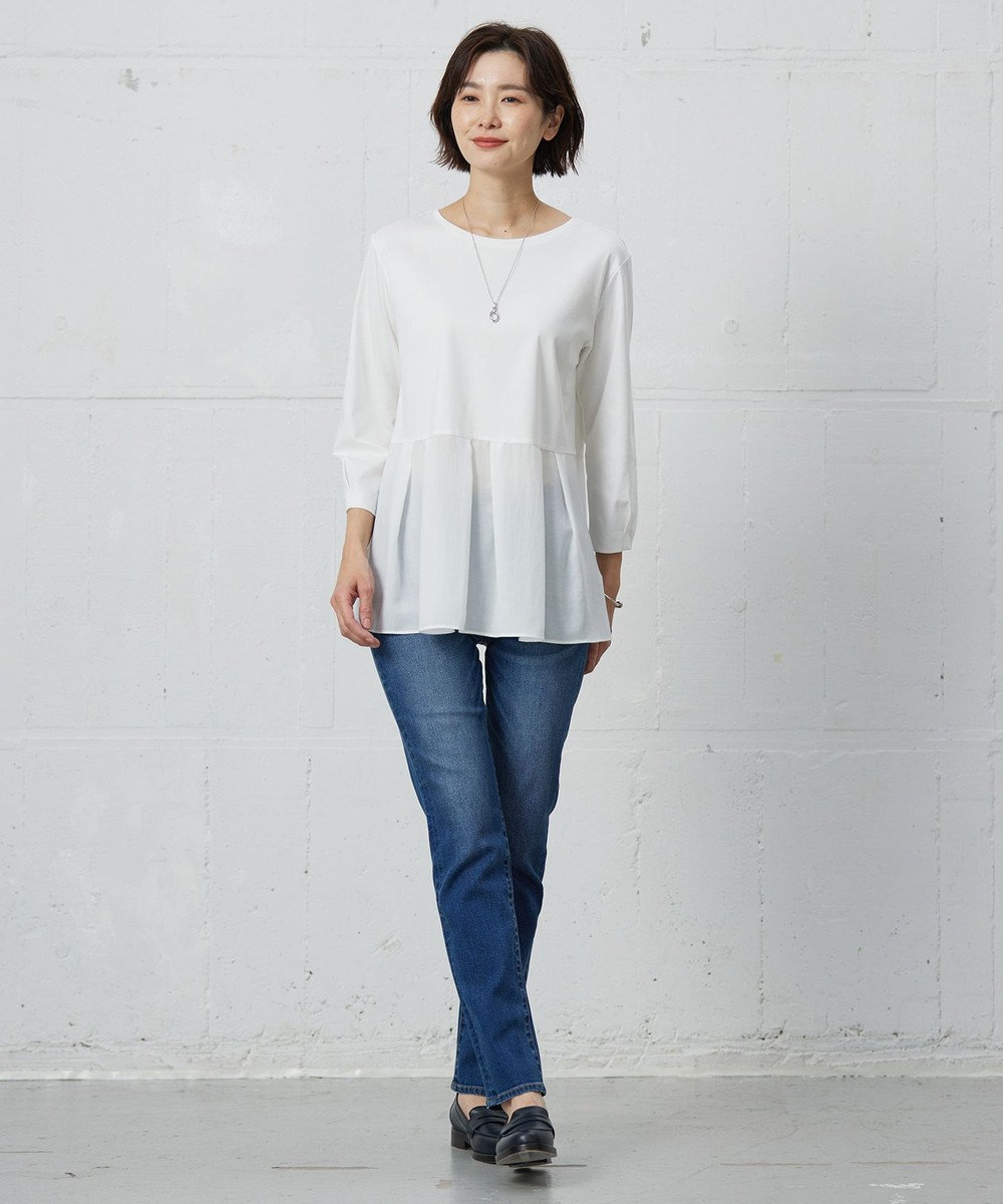 J.PRESS LADIES 【WEB限定カラーあり】スムースジャージー フレアー カットソー 