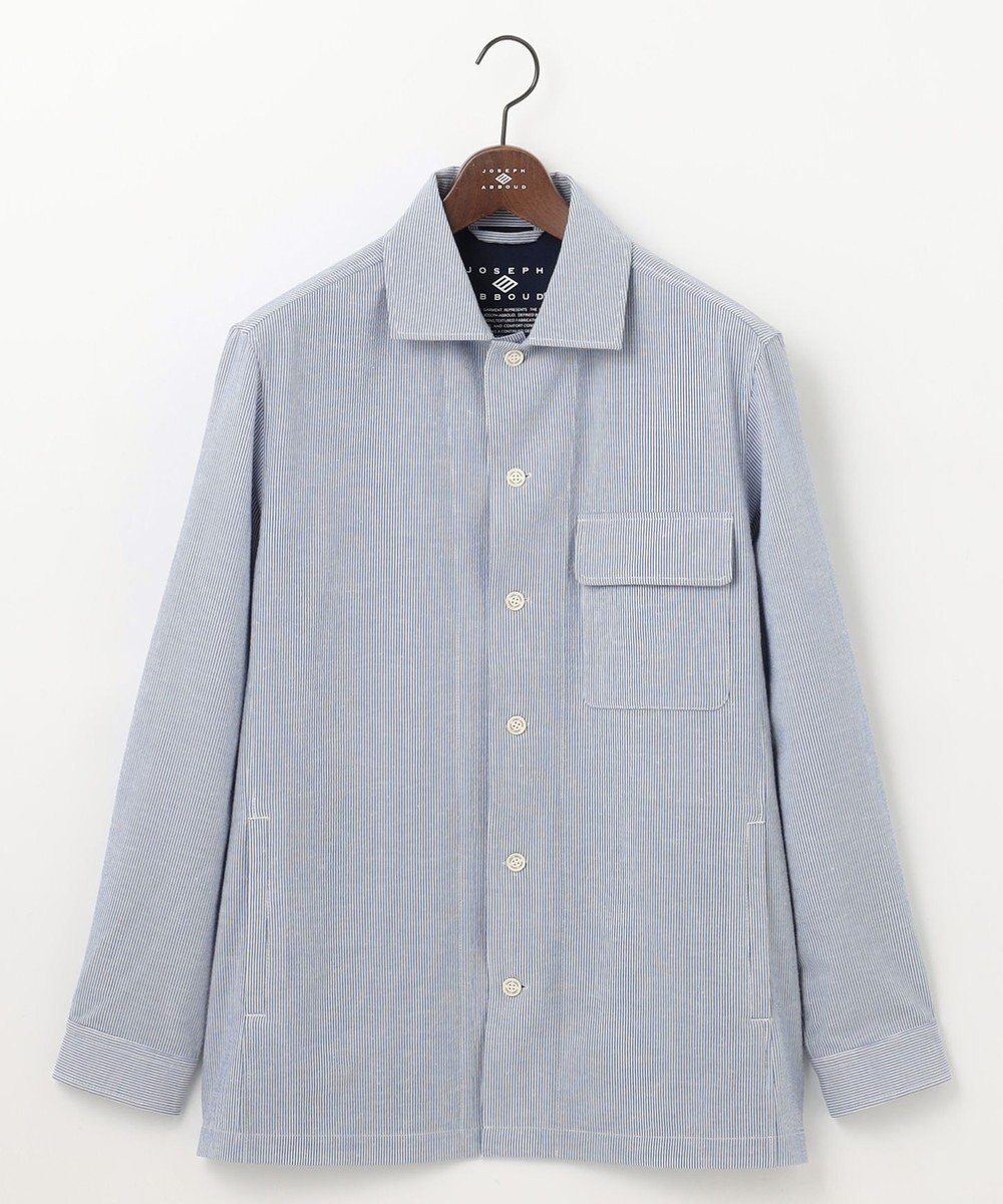 JOSEPH ABBOUD 【清涼・軽量・夏の軽羽織】クールサッカー ライトシャツ アウター 