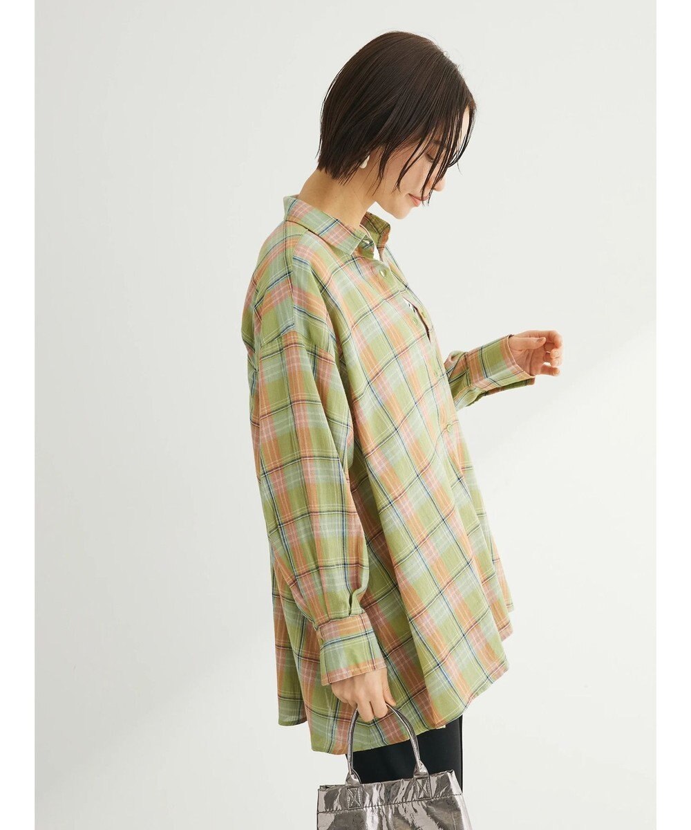 Green Parks チェック柄シャツチュニック 