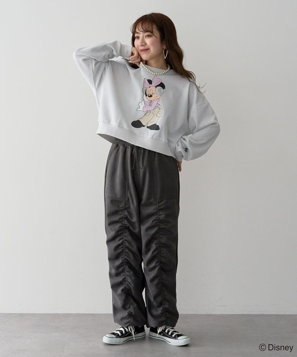 Green Parks ミッキー＆フレンズ／ラメ裏毛ショートプルオーバー 