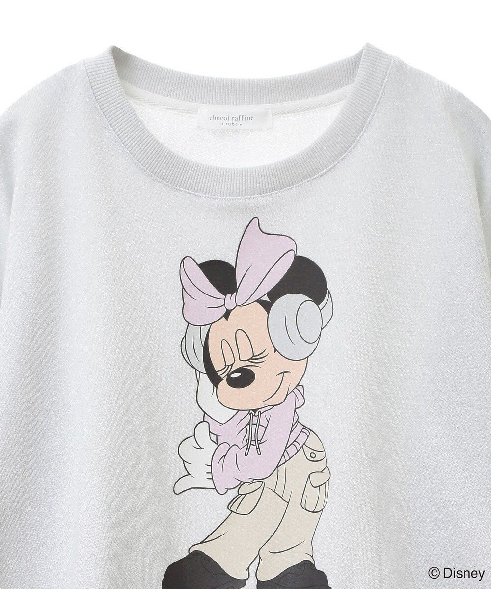 Green Parks ミッキー＆フレンズ／ラメ裏毛ショートプルオーバー 