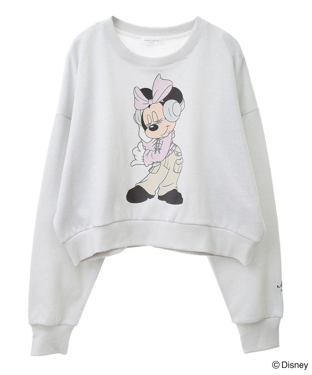 Green Parks ミッキー＆フレンズ／ラメ裏毛ショートプルオーバー 