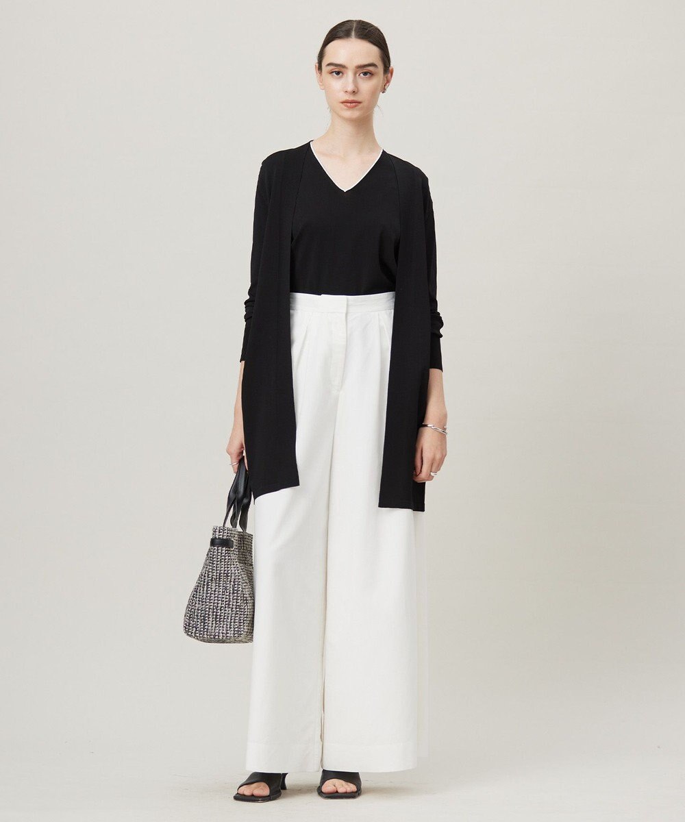 ICB L 【洗える】シンセティックハイゲージ ロングカーディガン 