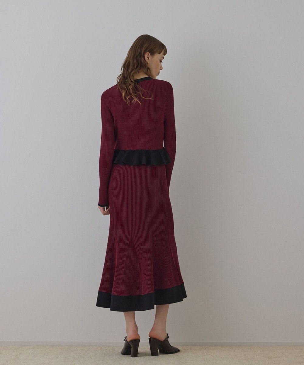 GRACE CONTINENTAL バイカラーニットワンピース 